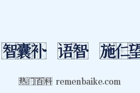 智囊补·语智·施仁望是什么意思的图片